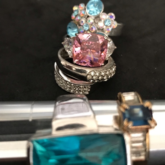 Lot of 6 bling rings - Picture 6 of 7